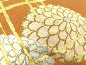 アンティーク　菊模様織出し名古屋帯